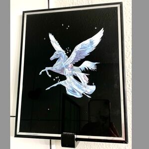 Vintage Pegasus & Ballerina Etching